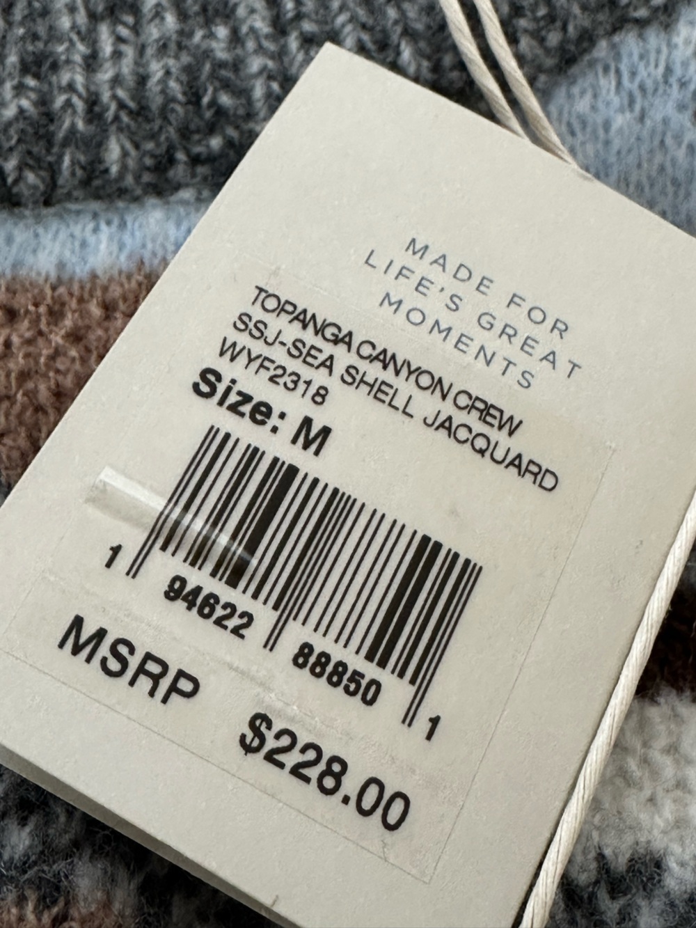 Faherty Topanga Canyon Crewneck Sweater NWT M - Picture 9 of 11